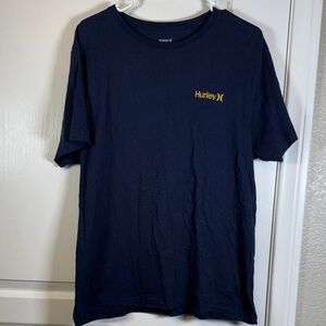 Hurley Island Vibe Pineapples 1999 Navy Blue Graphic Shirt Size Medium EUC #2159
